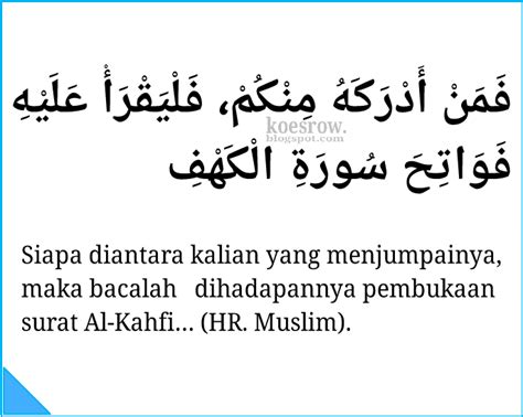 Dan juga bisa ditambahkan dengan surat yasin. Doa Berlindung dari Dajjal yang Sesat serta Artinya - Koesrow