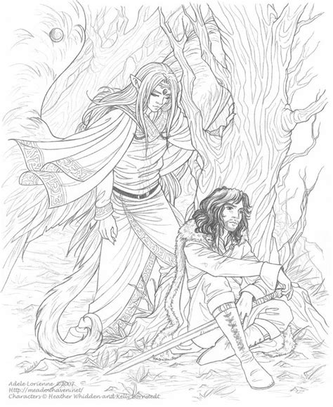 A fantasy art coloring book by adele lorienne view items Adele Lorienne Coloring Pages | Hakume Colors