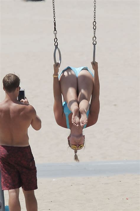 Critics turning him into hero for the right. Lindsey Vonn - Working Out on Santa Monica Beach 7/15/2016