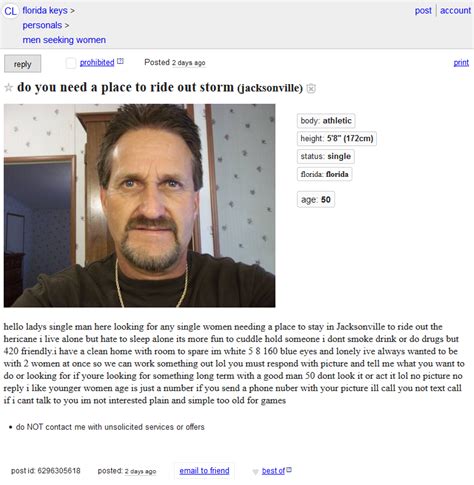 Craigslist can be a wild ride. Florida Man seeks threesome to 'ride out the hericane'
