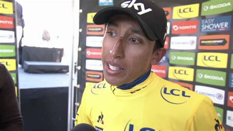 Zijn voorsprong op evenepoel is nu vijftien seconden. Egan Bernal - entrevista en la meta - etapa 7 - Paris-Nice ...