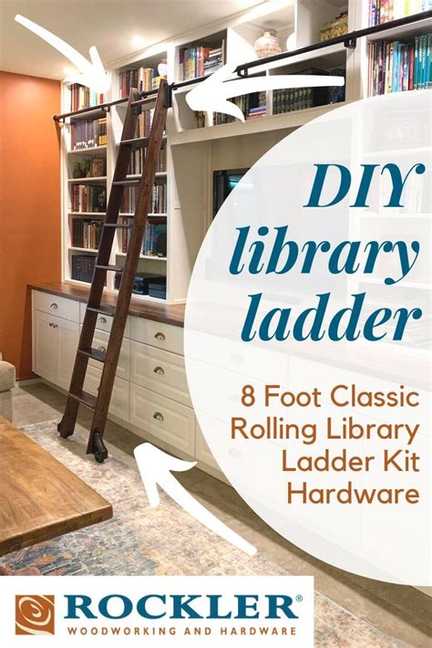 + excellent option to just buy ladder itself and skip the library ladder mounting kit. Rockler 8 Fuß Classic Rolling Library Ladder Kit Hardware ...