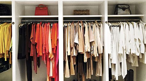 Creating blocks of color in an organized closet is far more functional than beautiful. Spring Cleaning Tips - Oprah What I Know for Sure