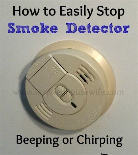 Loose, or improperly installed battery. How to Easily Stop Smoke Detector Beeping or Chirping ...