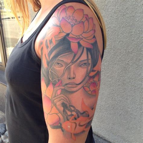 Every artist is willing to work with your ideas and not afraid to challenge you to build a better concept or idea, so that you walk away loving your new tattoo. Audrey Kawasaki inspired Tattoo on Lee Edström Mellberg, made by Jacob (Jake) Wiman at Black ...