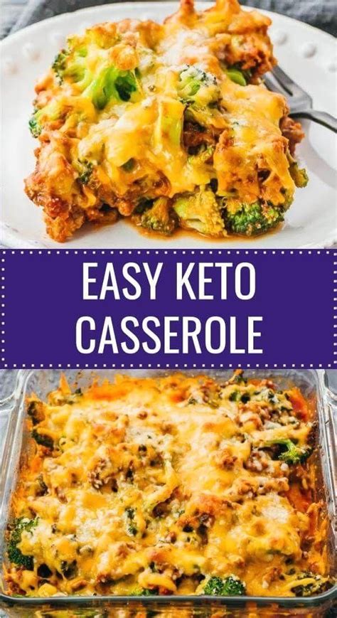 Can we talk about this keto ground beef casserole? This is a delicious keto casserole dinner with ground beef ...