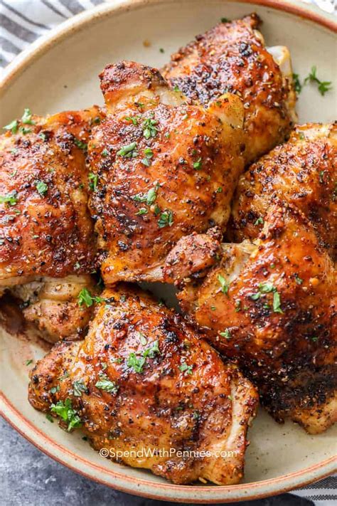 In a small bowl, add all the ingredients except the chicken and stir together. Baked Chicken Thighs Boneless 375 - Crispy And Juicy Air ...