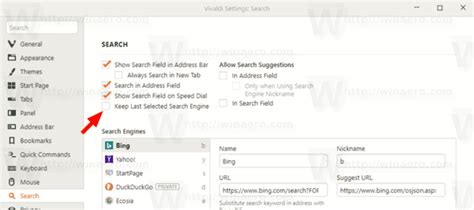 You can optionally switch between stable, beta, and developer channels. Vivaldi 2.3: Keep Last Selected Search Engine