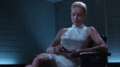 With a simple crossing of a leg, stone seared herself into the world's consciousness as catherine tramell, the in honor of sharon stone's iconic icepick (maybe) wielding villain, here are the best from the hot and heavy decade. Sharon Stone Basic Instinct GIF - SharonStone BasicInstinct Hot - Discover & Share GIFs