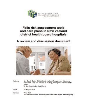 Fall risk assessment for inpatients. Editable risk for injury nursing care plan - Fill Out ...