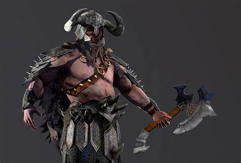 3D asset Barbarian - Game charakter | CGTrader