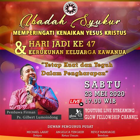 Kuasa kebangkitan kristus melenyapkan ketakutan dan memberdaya pdt yandi manobe s th 2018 04 01. KKK Gelar Ibadah Live Streaming Memperingati HUT ke-47 dan ...