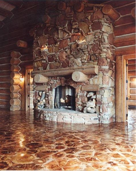 Shown below are the log cabin floor plans specifically for the banner elk (pictured log home design) to show you what is. Cordwood Flooring Ideas | Upcycle Art