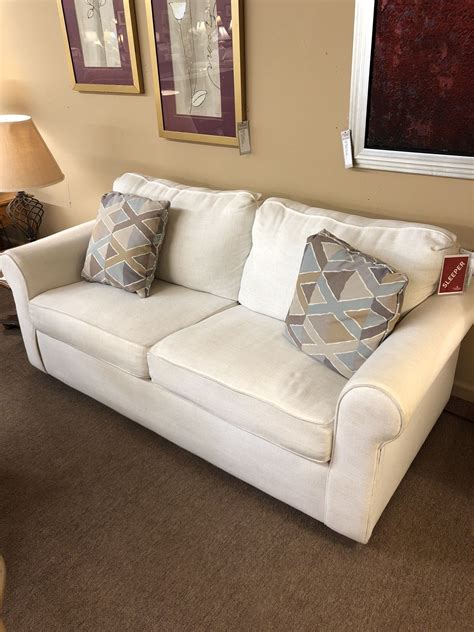 We have very classic looking sofas as well as more modern designs, which you'd never guess could hold a sofa bed. WHITE FULL SIZE SLEEPER SOFA | Delmarva Furniture Consignment