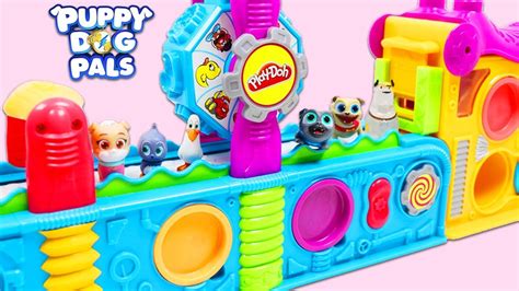 Fun to play with, not to eat. Disney Jr Puppy Dog Pals Use Magic Play Doh Mega Fun Factory Playset to Make Surprise Toys ...
