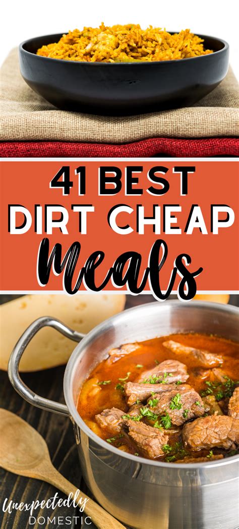 Spaghetti, homemade bread, and a side salad. 40+ Dirt Cheap Meals (w/ meal plan!) to Make When You're ...