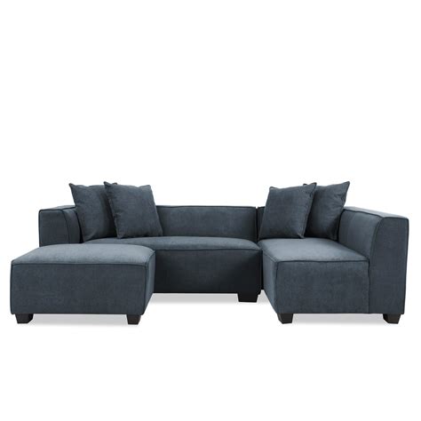 Shop wayfair for all the best modular sofas. Homesvale Pershing Sectional Sofa with Ottoman in Plush ...