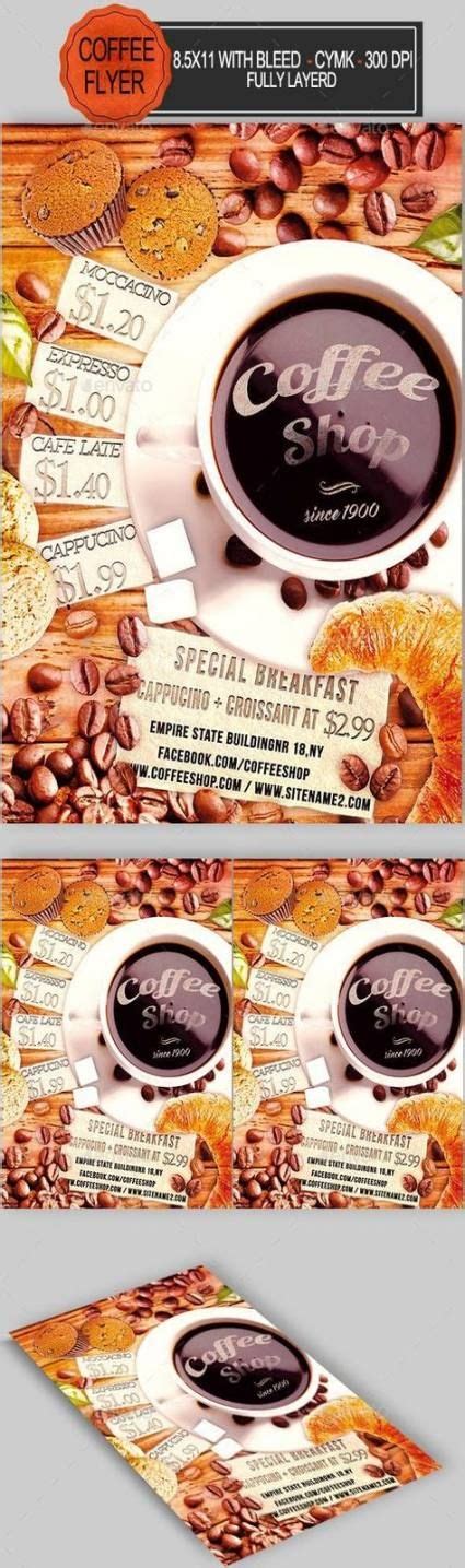 2 illustrator eps vector files for front and back designs file size: Trendy design flyer food coffee shop Ideas | Restaurant flyer, Coffee shop, Flyer
