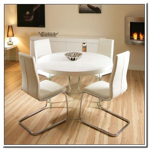 Wood dining table and 4 chairs set for office lounge dining kitchen white. 109 reference of white kitchen table and chairs ebay | Round kitchen table set, White dining ...