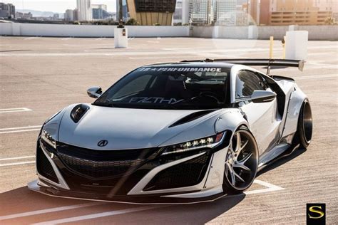 Maybe you would like to learn more about one of these? White Acura NSX Dressed Up with Liberty Walk Body Kit and ...