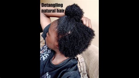 Place the section of hair between the middle and index finger of your less dominant hand and run them along the length of the section until you reach approximately ½ an inch before the end. The best and easiest way to detangle hair //detangling ...