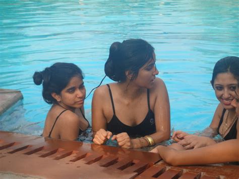 Your baby might not like it much check the water temperature with your hand to make sure it's not too hot. Very Hot Group of Girls Bathing At Water Pool - Chuttiyappa