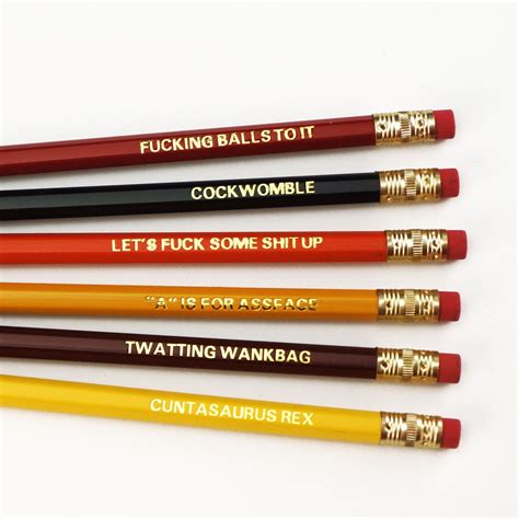 Sweary Pencil Set | Pencil, Black pencil, White letters