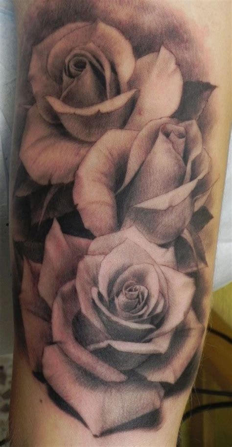 Red rose and dagger tattoo male forearms. Small shaded rose with lace | Realistic rose tattoo, Rose ...