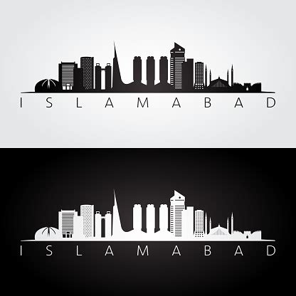 Jump to navigation jump to search. Islamabad Skyline And Landmarks Silhouette Black And White ...