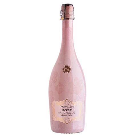 Brilliant, pale yellow, nice creamy bubbles. Pizzolato - Violette Spumante rosato - The Dukes of Wine