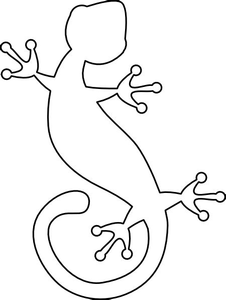 Lizard Outline | Gecko Outline http://www.clker.com/clipart-gecko-outline.html | Clip art ...