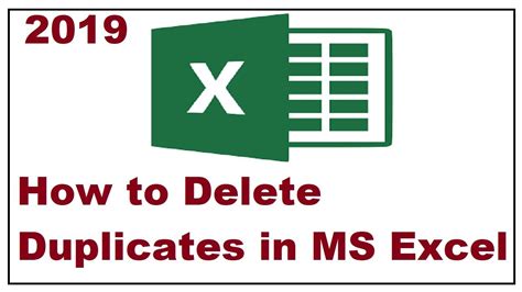 How to find duplicates in excel, delete duplicate rows in excel, and eliminate duplicates in excel are all the same thing, with one simple function included in the popup, select if your data has header or not (meaning, a first line that will not be considered in the operation), and the columns you want to. How to Delete Duplicates in MS Excel 2019 - YouTube