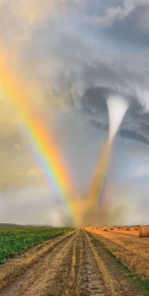 When a tornado meets a rainbow : MobileWallpaper