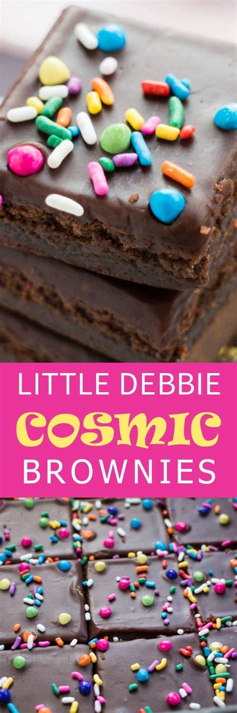Using the most adorable party snack on the block, birthday cake mini. Little Debbie Cosmic Brownies | Recipe | Cosmic brownies, Brownie recipes, Dessert recipes