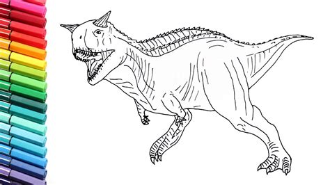 Jurassic park coloring pages kids jurassic park t rex coloring pages 6995 for page… Drawing and Coloring The Carnotaur From Jurassic World ...