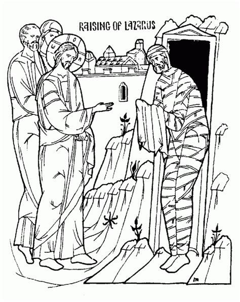 1307 x 1600 jpeg 204 кб. Resurrection Of Lazarus Coloring Page - 2019 Open Coloring ...