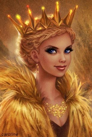 Гиф анимация Девушка - блондинка в короне, by Stella Colorado