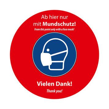 Gestalte mit dieser vorlage kostenlos ein schild achtung mundschtz tragen zum ausdrucken. Outdoor Bodenaufkleber Mundschutz für Drinnen und Draußen ...