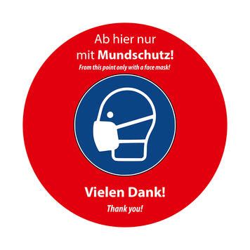 Gestalte mit dieser vorlage kostenlos ein schild achtung mundschtz tragen zum ausdrucken. Outdoor Bodenaufkleber Mundschutz für Drinnen und Draußen ...