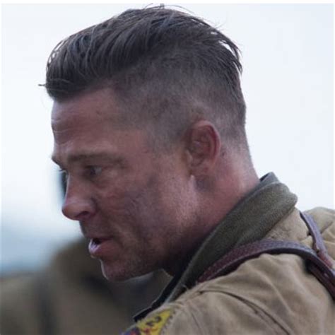 I used a number 1 guard on my clippers and cut the signed and back to just above the ear. The Brad Pitt Fury haircut - Hairstyle Man