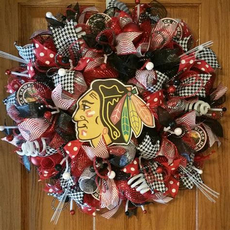 Ice hockey sports bedding sets full size,3 piece american flag duvet cover sets with pillowcases for teens boys girls bedroom decor,no comforter. Chicago Blackhawks wreath Blackhawks wreath Hawks wreath ...