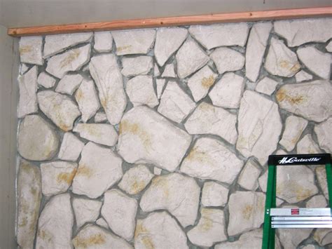 Made with wood, skamotec 225 and stone tiles. How to Build a Standard Wall Over a Stone Wall | how-tos | DIY
