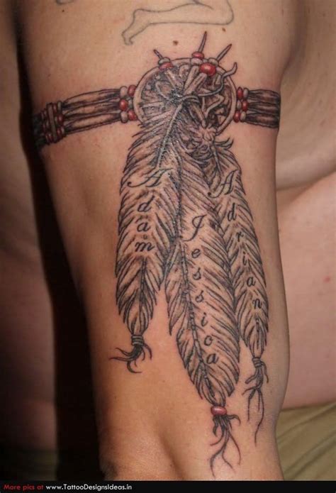 In the american traditional version, many artists love to add rising sun or bald eagle in the indian arrowhead tattoo just to make it more patriotic. Indian Tattoo Images & Designs | Feather tattoos, Native ...