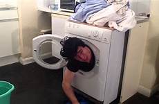 washing machine stuck man dryer work dry does cleaning machines do funny meme clothes fit people