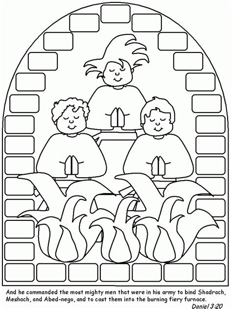 Select from 35653 printable crafts of cartoons, nature, animals, bible and many more. Shadrach Meshach And Abednego Coloring Page - Coloring Home