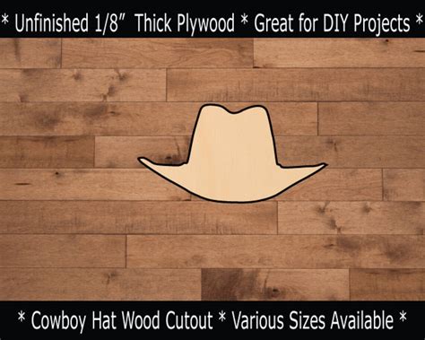 Hats & Headwear Shape: COWBOY HAT Laser Cut Unfinished Wood | Etsy