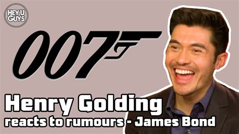 Henry golding addresses those replacing daniel craig rumours as next 007 (image: Henry Golding on Becoming James Bond - YouTube