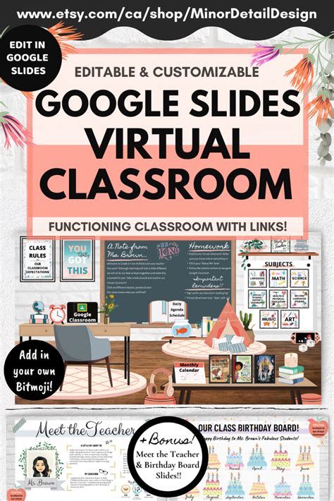 4 how to add bitmoji to your google classroom header. Virtual Classroom Template, Digital Classroom Backdrop ...