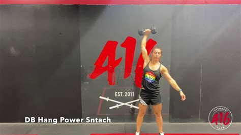 Dumbbell or resistance band exercise that targets the deltoid muscles. Dumbbell Hang Power Snatch - YouTube
