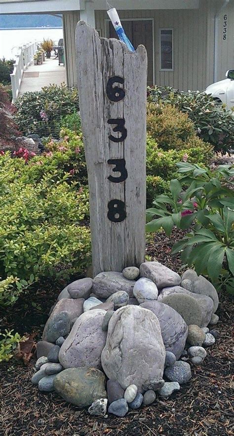 Learn how to make a diy house number sign in minutes! 64 DIY Address Post - Farmhouse Room | House numbers diy ...
